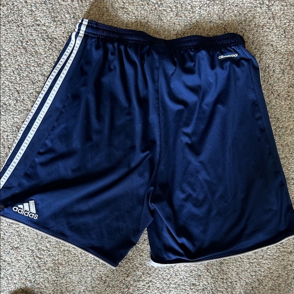 adidas Climacool Dark Blue Athletic Shorts with White Stripes - Picture 3 of 4